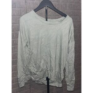 Women's Long Sleeve Pullover Top Lightweight Sage‎ Green Casual S/CH